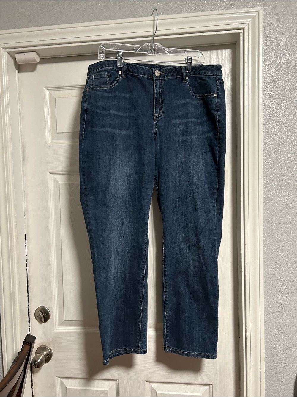 Lane Bryant  Women's Dark Blue Straight-Leg Jeans